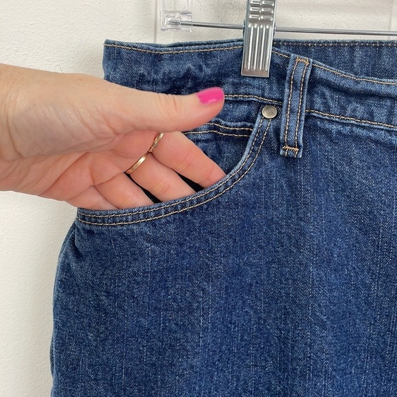 Cabela's Flannel Lined Straight Leg Jeans Women's Size 14 Short Cotton Zip Fly - Picture 10 of 16